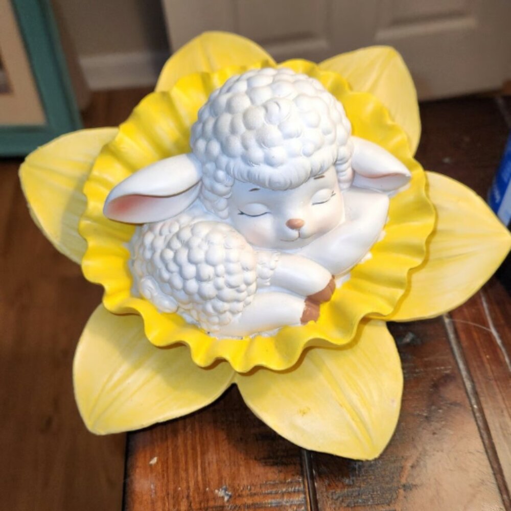 New Lamb In A Sunflower